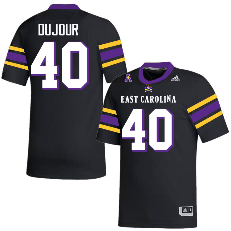 East Carolina Pirates #40 Kendrick DuJour College Football Jerseys,Uniforms-Alternate Black